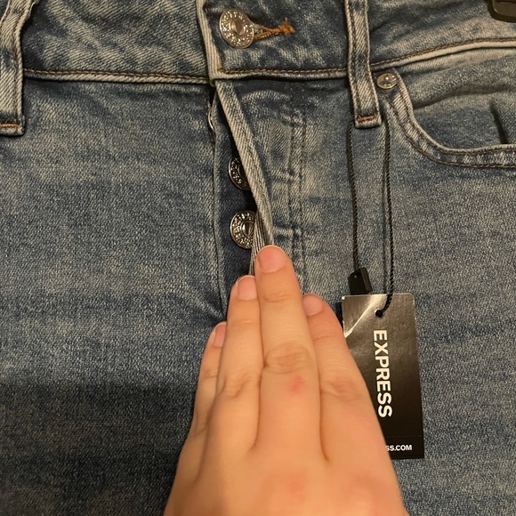 Express mid rise boyfriend jeans size 6R NWT - Picture 3 of 5